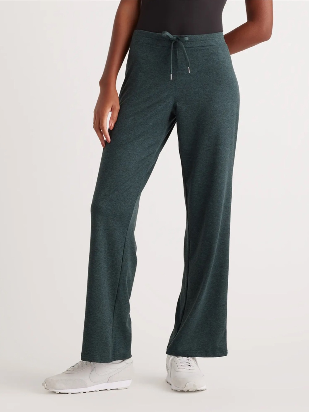 🆕 Quince Wide-Leg FlyKnit Pants - Heathered Green